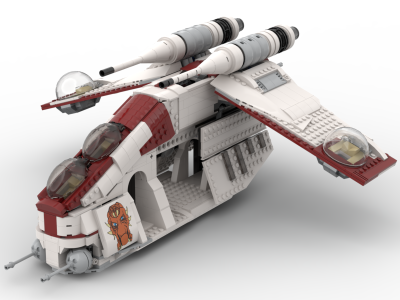 Republic Gunship Rear Republic Gunships – One Stud Customs